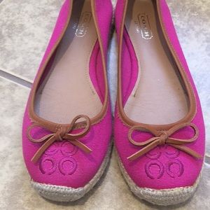 Coach flat espadrilles pink
